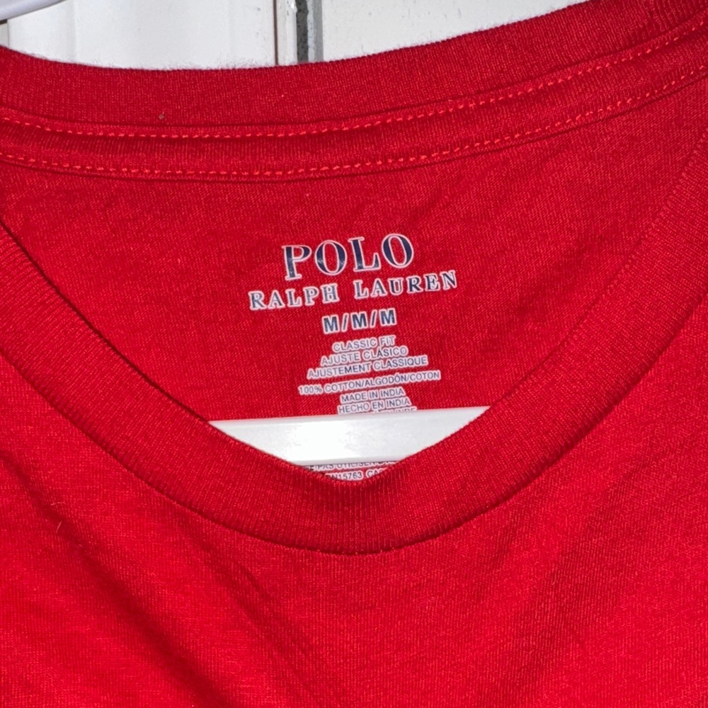 Polo Ralph Lauren Classic Unisex Red Short Sleeve Tee - Picture 5 of 12